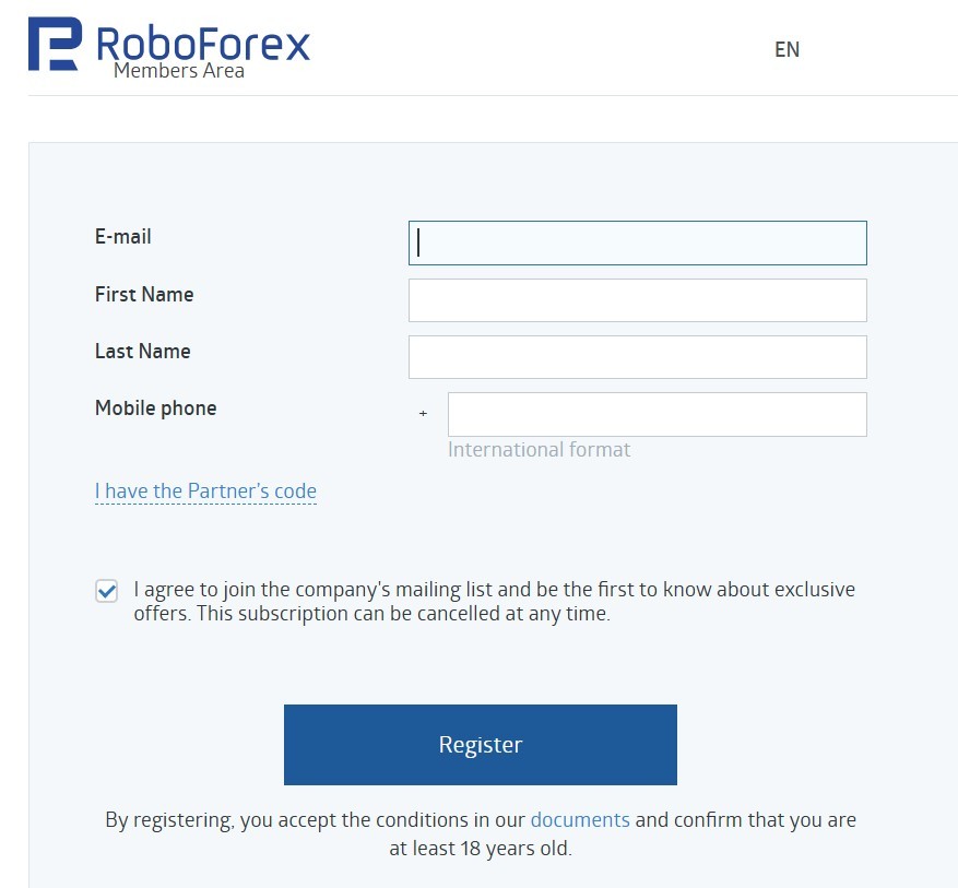 How to Register and Create an Account on the RoboForex