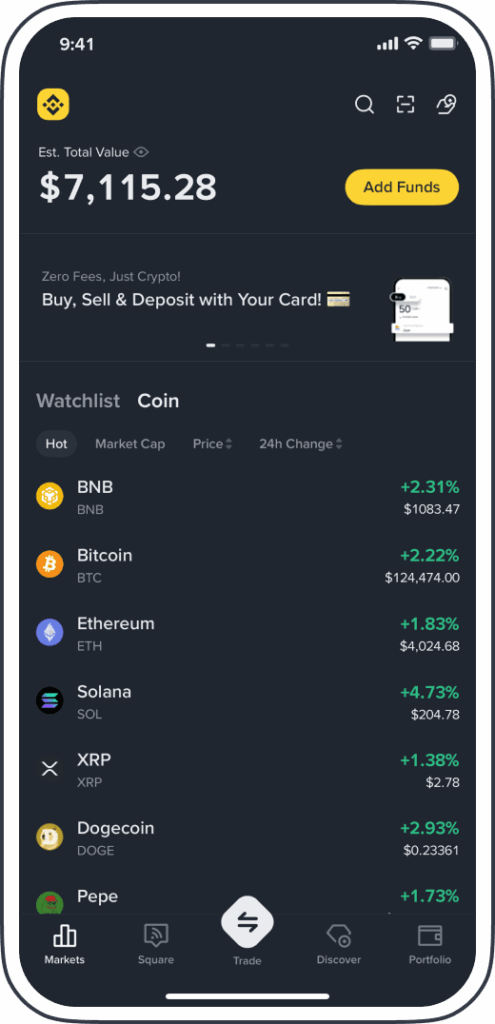 Deposit and Withdraw Funds on Binance